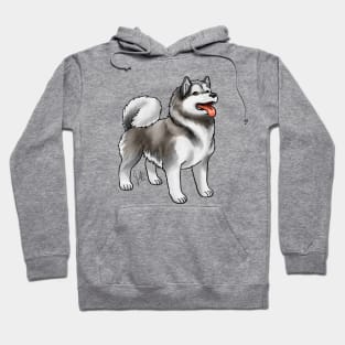 Dog - Alaskan Malamute - Gray and White Hoodie